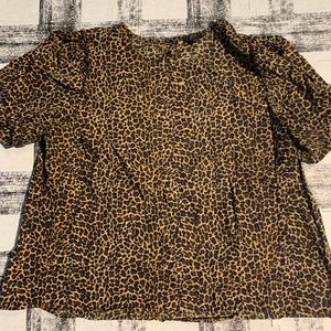 JCrew leopard print blouse